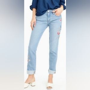 J crew floral embroidered jean size 32p